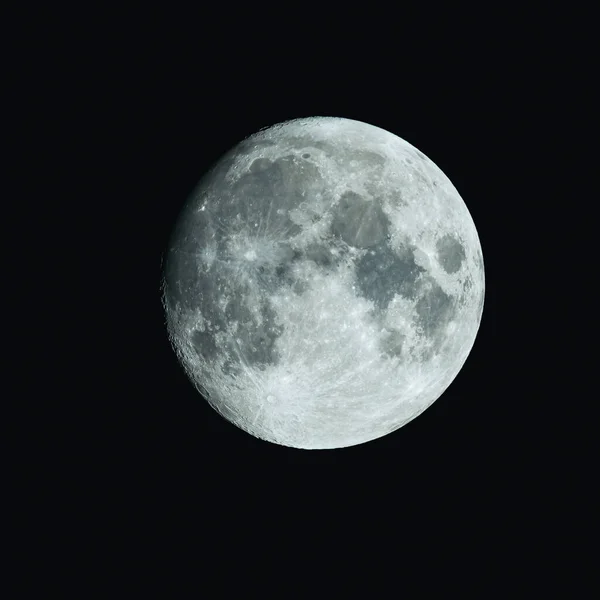 Повний Місяць Чорному Небі — стокове фото