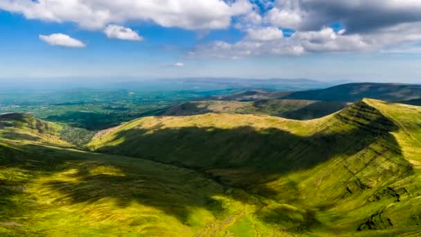 从Pen Fan看Cribyn Brecon Beacons Wales England — 图库视频影像