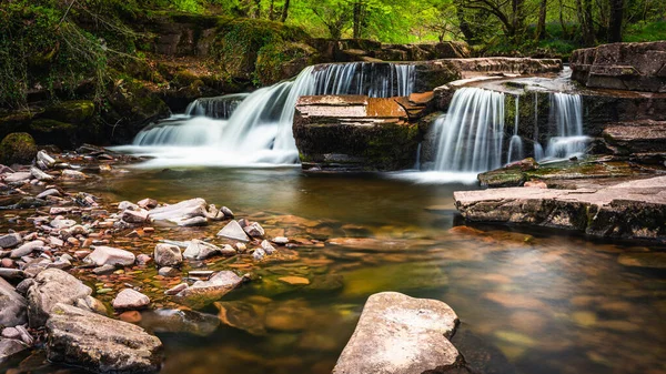 Wodospad Pont Cwm Fedwen Brecon Beacons Walia Anglia — Zdjęcie stockowe