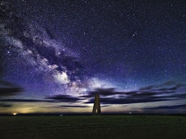 Vintergatan Över Daymark Devon England Europa — Stockfoto