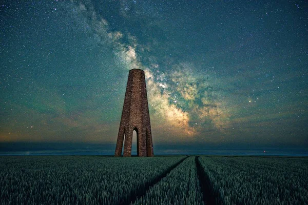 Milchstraße Über Der Daymark Devon England Europa — Stockfoto