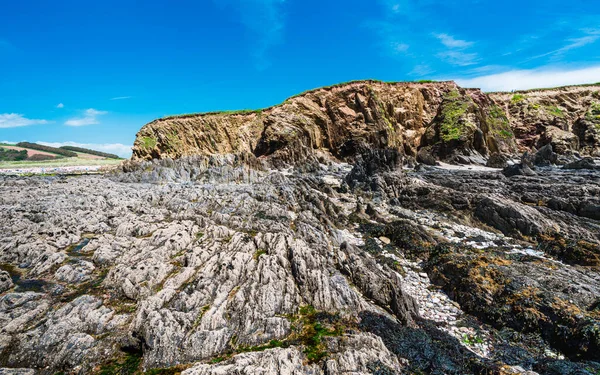 Kliffen Rotsen Bij Bantham Beach Kingsbridge Devon Engeland — Stockfoto