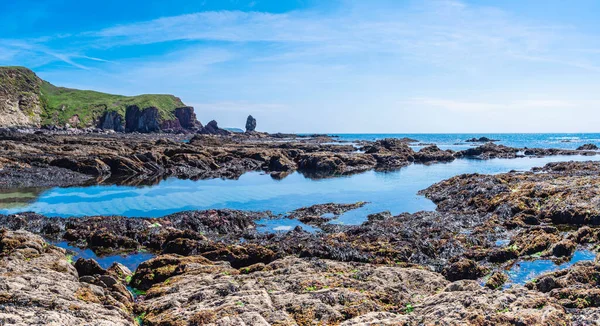 Acantilados Rocas Bantham Beach Kingsbridge Devon Inglaterra —  Fotos de Stock