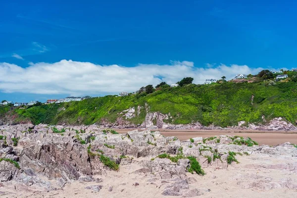 Acantilados Rocas Bantham Beach Kingsbridge Devon Inglaterra — Foto de Stock