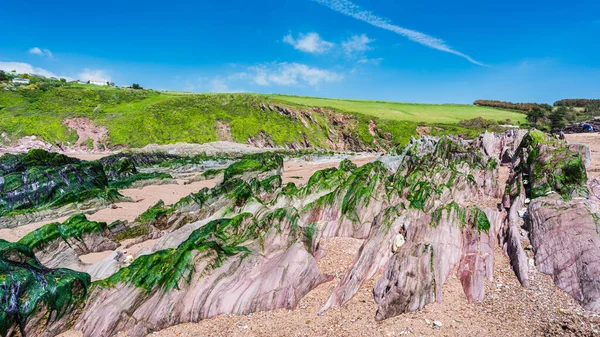 Klippor Och Stenar Vid Bantham Beach Kingsbridge Devon England — Stockfoto