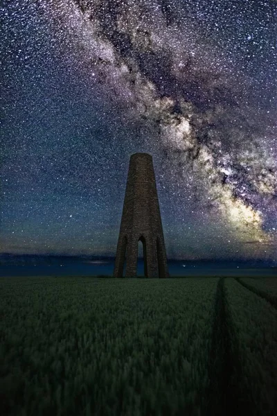 Milchstraße Über Der Daymark Kingswear Dartmouth Devon England Europa — Stockfoto