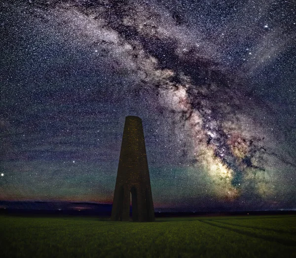 Milchstraße Über Der Daymark Kingswear Dartmouth Devon England Europa — Stockfoto