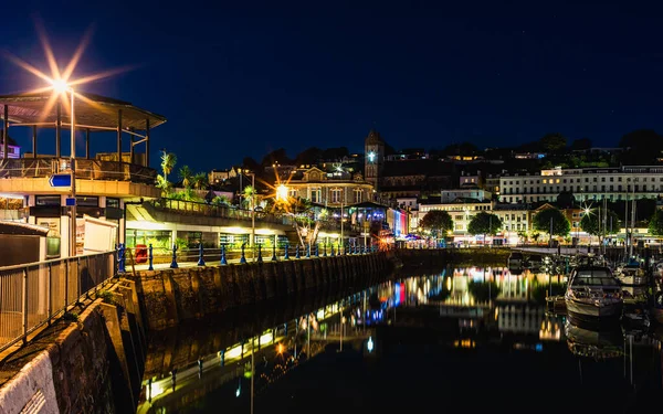 Torquay Marina Por Noche Torquay Devon Inglaterra Europa —  Fotos de Stock