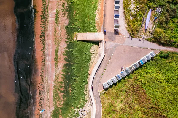 Broadsands Beach Från Drönare Paignton Devon England Europa — Stockfoto