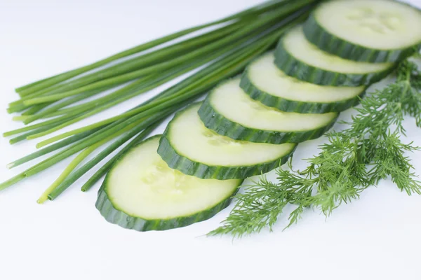 Gurken, Gemüse, Grünzeug — Stockfoto