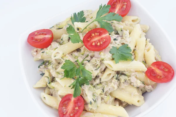 Atum Courgette Pene Pasta — Fotografia de Stock