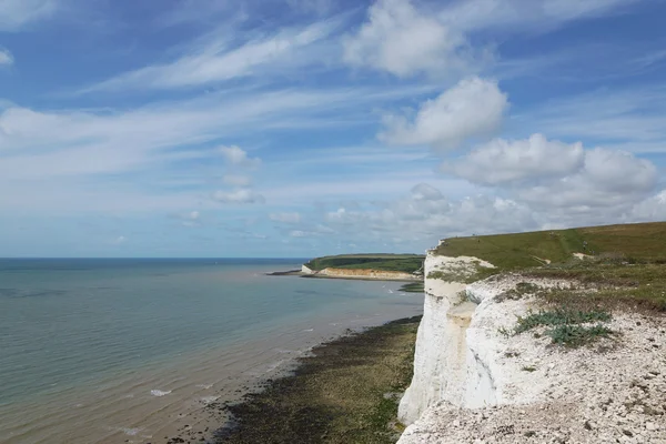 Okraji útesu, seaford, Anglie, Velká Británie, Evropa — Stock fotografie