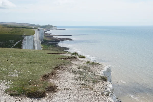 Cliff Edge, Seaford, Inglaterra, Reino Unido, EUROPA — Foto de Stock