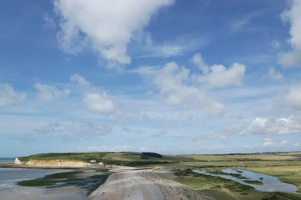 Cliff Edge, Seaford, Inglaterra, Reino Unido, EUROPA — Foto de Stock