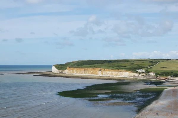 Okraji útesu, seaford, Anglie, Velká Británie, Evropa — Stock fotografie