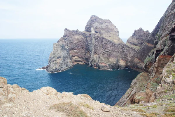 ポンタ ・ ド ・ サンパウロ ロウレンソ、マデイラ、ポルトガル、ヨーロッパの岬への道 — ストック写真