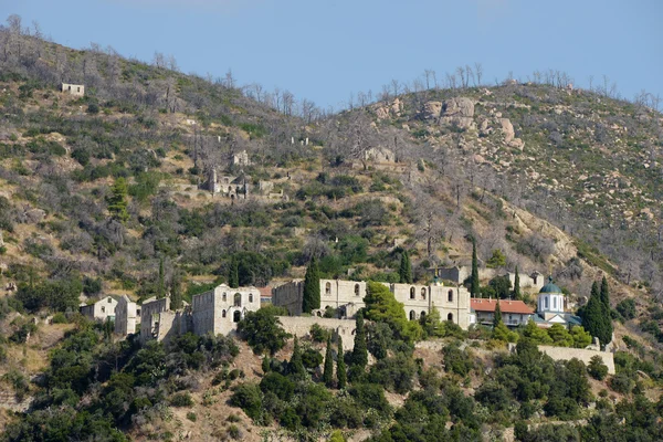 Monasterio, Monte Athos, Athos, Halkidiki, Grecia — Foto de Stock