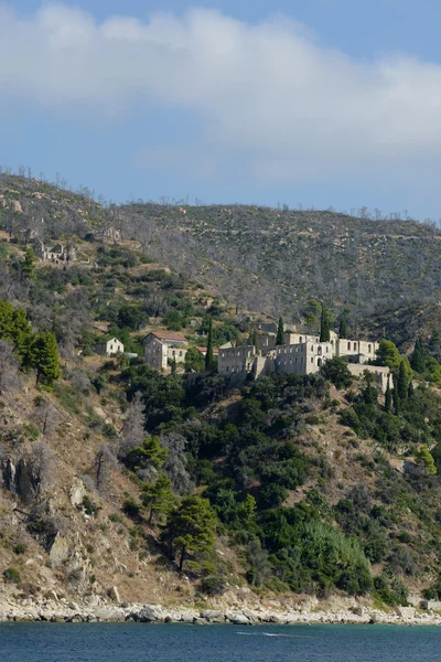 Kloster, Mount Athos, Athos, Halkidiki, Grekland — Stockfoto