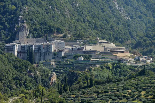 Monasterio, Monte Athos, Athos, Halkidiki, Grecia — Foto de Stock