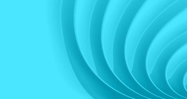 Sunum için mavi arkaplan, deniz stilize dalgası, kağıt 3D doku, ışık ve gölge oyunu