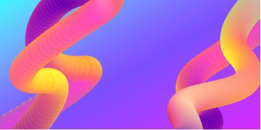 Solucan şekilli çizgili soyut kompozisyon, gradyan soyut illüstrasyon