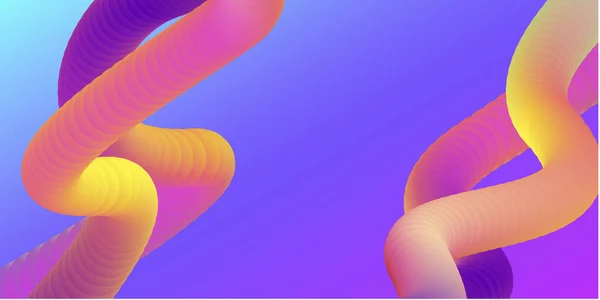 Abstrakte Komposition Mit Wurmförmigen Streifen Farbverlauf Hintergrund Abstrakte Illustration — Stockvektor