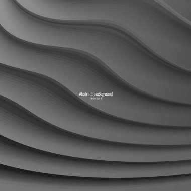 3d hacim eğrilerinin koyu siyah dalgalı düzlüğü desenli arkaplan, afiş veya poster kapağı oluşturur