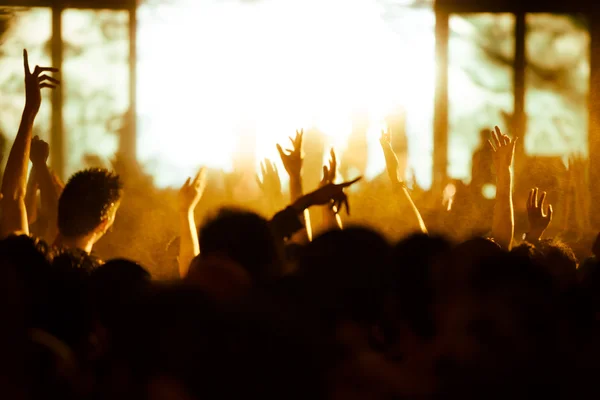 De-focused concert crowd. — Stock Photo, Image