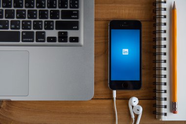 Chiangmai, Tayland-Haziran 2, 2015:Linkedin bir sosyal networkin olduğunu