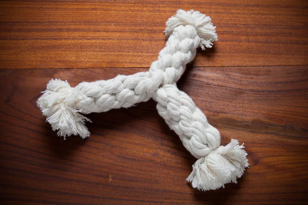 Бавовняна мотузка для собачої іграшки — стокове фото