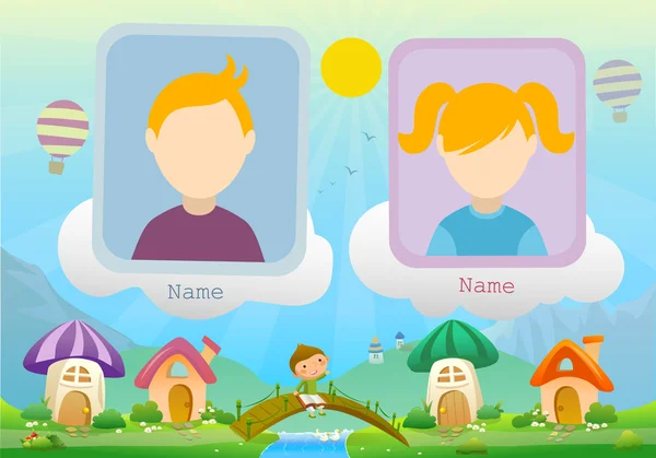 Yıllık iki çocukla çocuk ve peri peyzaj hakkında