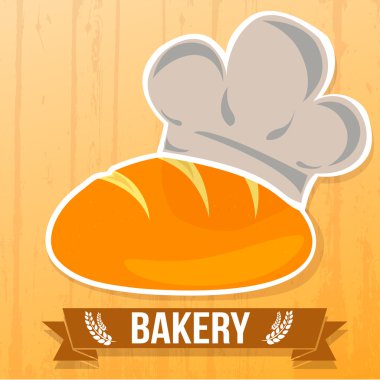 Fırın ekmek ve Chef şapka