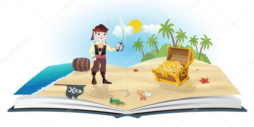 Book about pirates and treasure