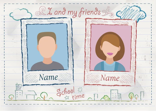 Okul albüm Yıllığı kalem çizim