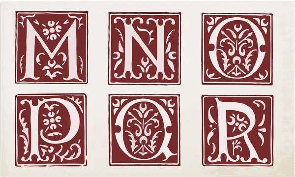 Conjunto de letras vectoriales en el viejo estilo vintage. Parte 3 . — Vector de stock