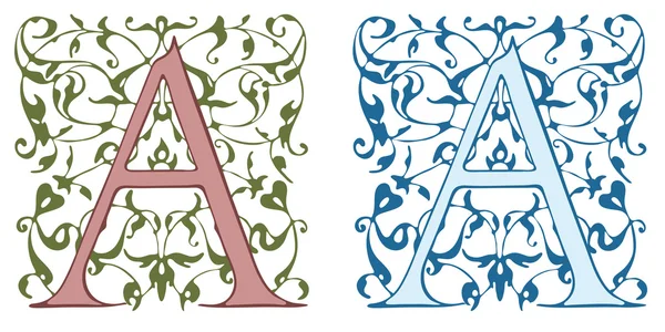 Vintage initials letter A. — Stock Vector