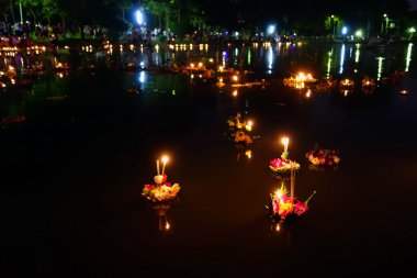 Bangkok Tayland 6 Kasım 2014 - yumru Loy krathong Festivali