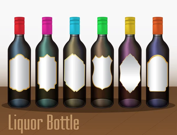 Um vector de garrafa de licor —  Vetores de Stock