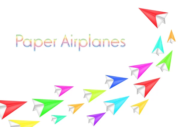 Papier kolorowy samolotów — Wektor stockowy