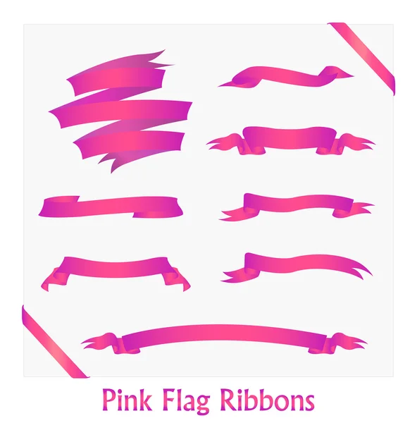 Roze vlag vaandel — Stockvector