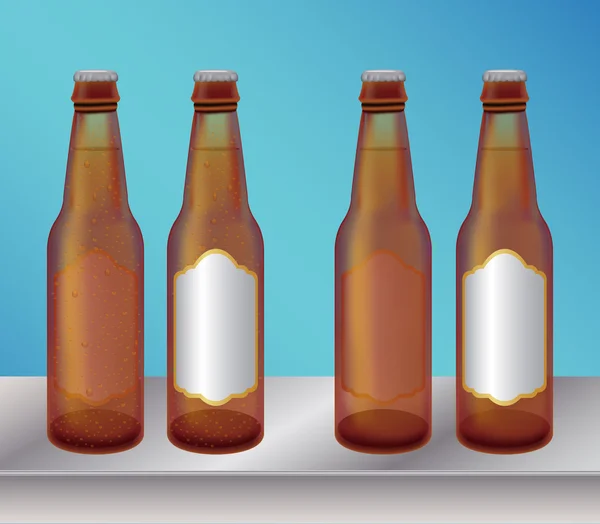Butelki piwa — Wektor stockowy