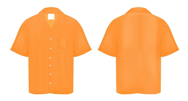 Uma camisa de pólo laranja —  Vetores de Stock