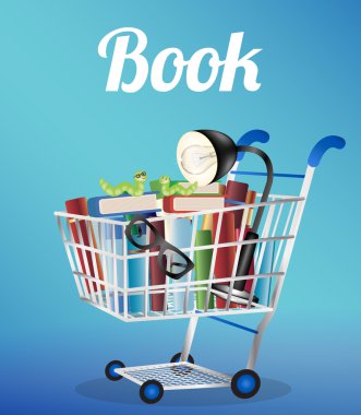 kitap okuma gözlükleri ve alışveriş sepeti solucan kitap okuma lambası