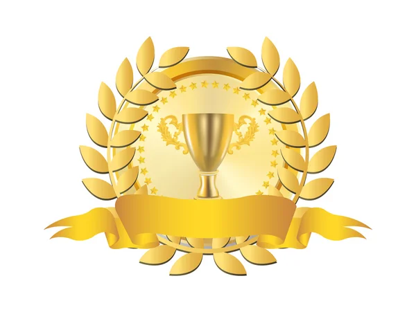 A Golden badge — Stock Vector