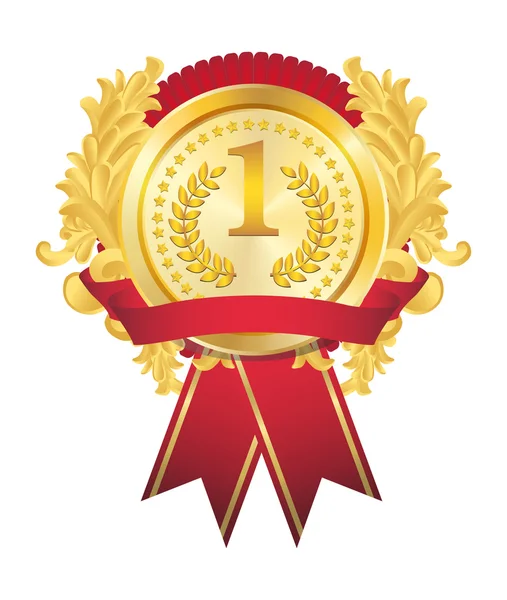 Een gouden badge — Stockvector