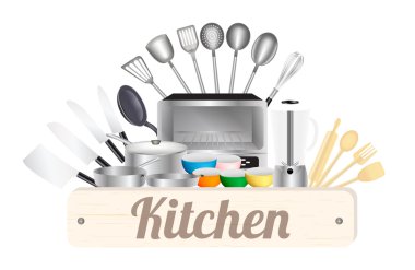 Mutfak ahşap tahta mutfak aracı ile