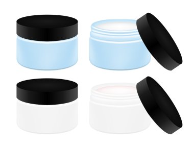 Beyaz arka plan üzerinde kozmetik tüpler