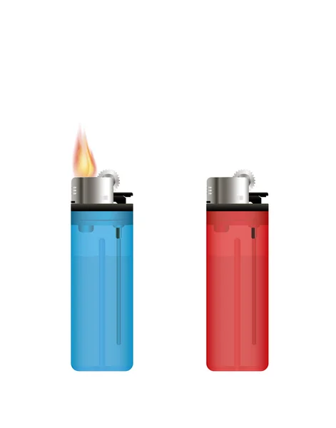 Lighter on a white background — Stock Vector