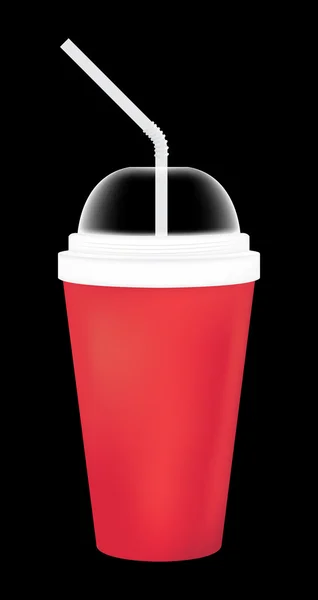 Una taza de refresco en blanco — Vector de stock