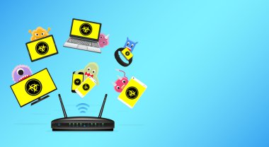 yönlendirici ile enfekte akıllı cihaz